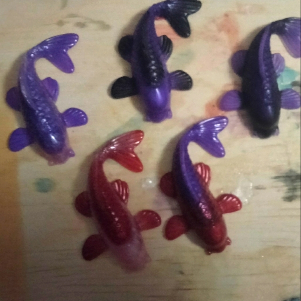 Hand made epoxy resin koi fish